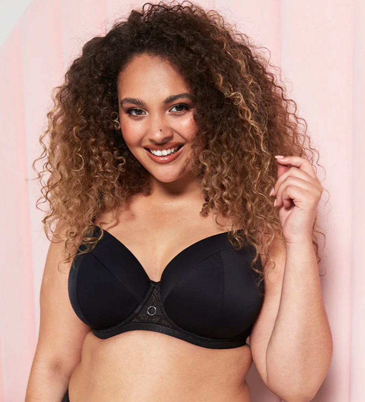 Daze Padded Balcony T-shirt Bra - Black