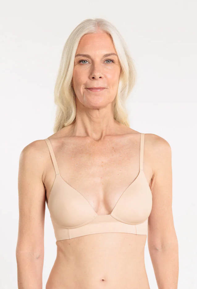 Smooth Essentials Wireless Longline T-shirt Bra - Light Beige