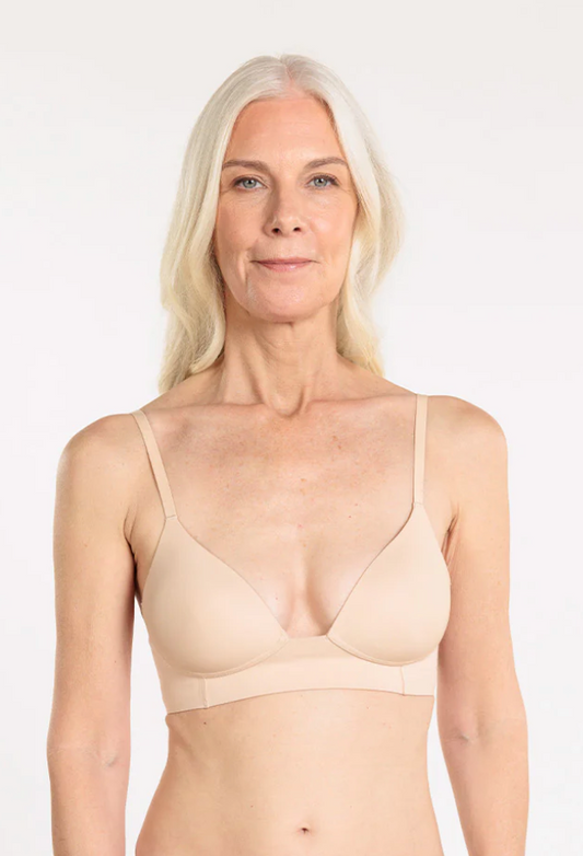 Smooth Essentials Wireless Longline T-shirt Bra - Light Beige