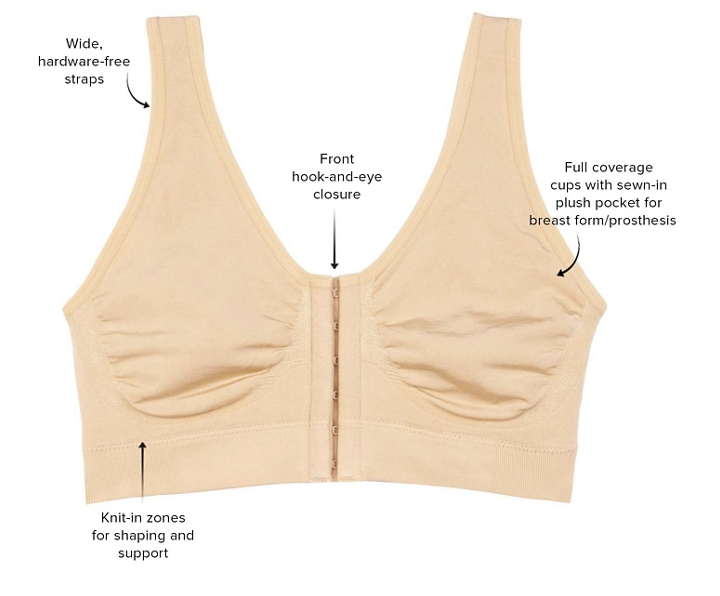 B-Smooth Front Close Wireless T-shirt Bra 835475 NN - Sand