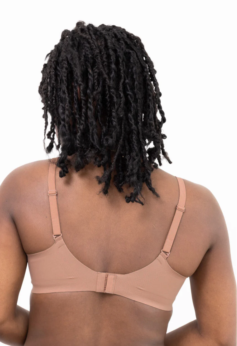 Light 'n Free (X) Wireless T-Shirt Bra, A-C Cup - Latte