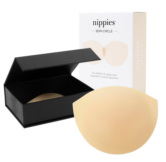 Nippies Adhesive Silicone Nipple Covers - Semi-circle - Creme