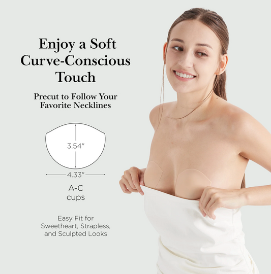 Nippies Adhesive Silicone Nipple Covers - Semi-circle - Creme