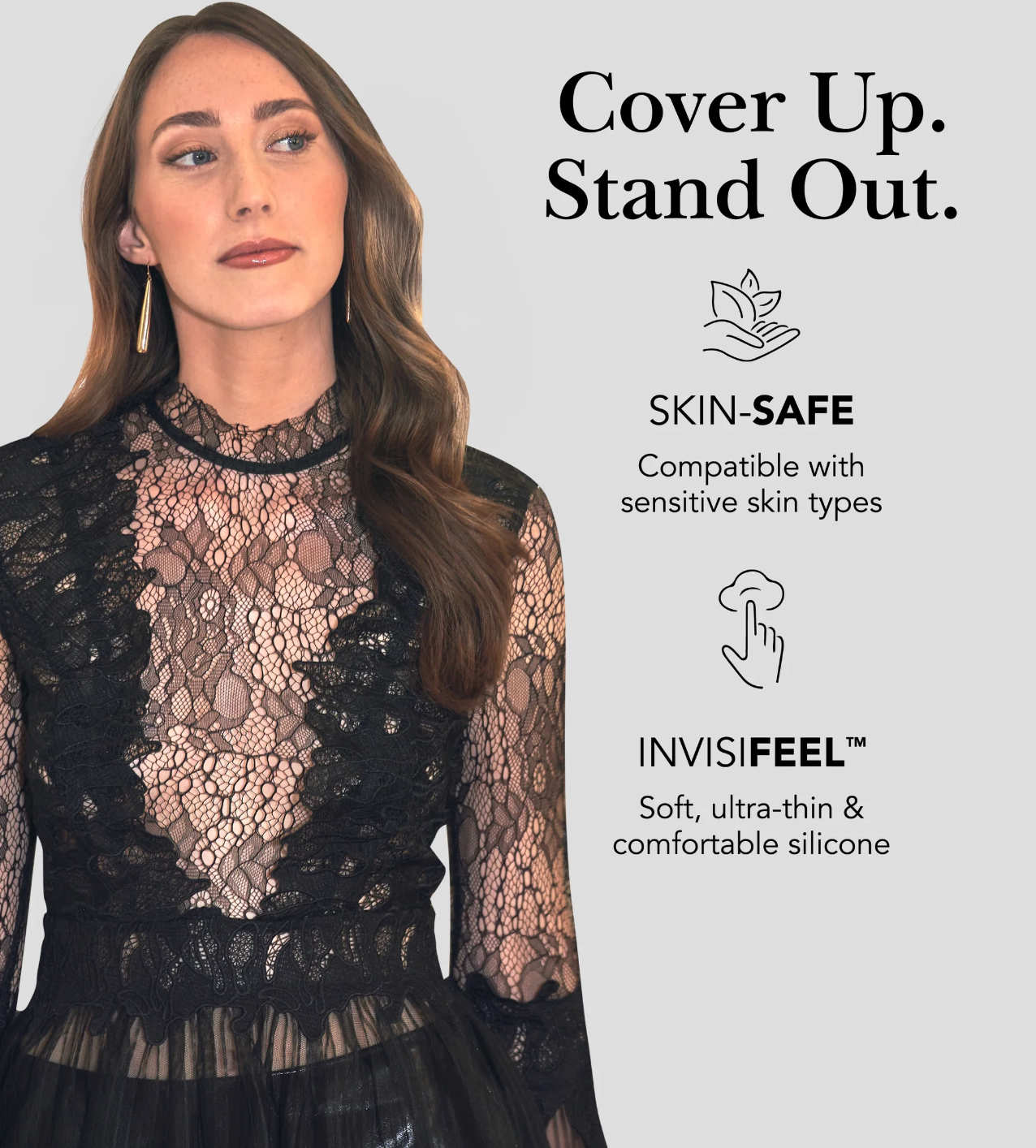 Nippies Adhesive Silicone Nipple Covers - Semi-circle - Creme