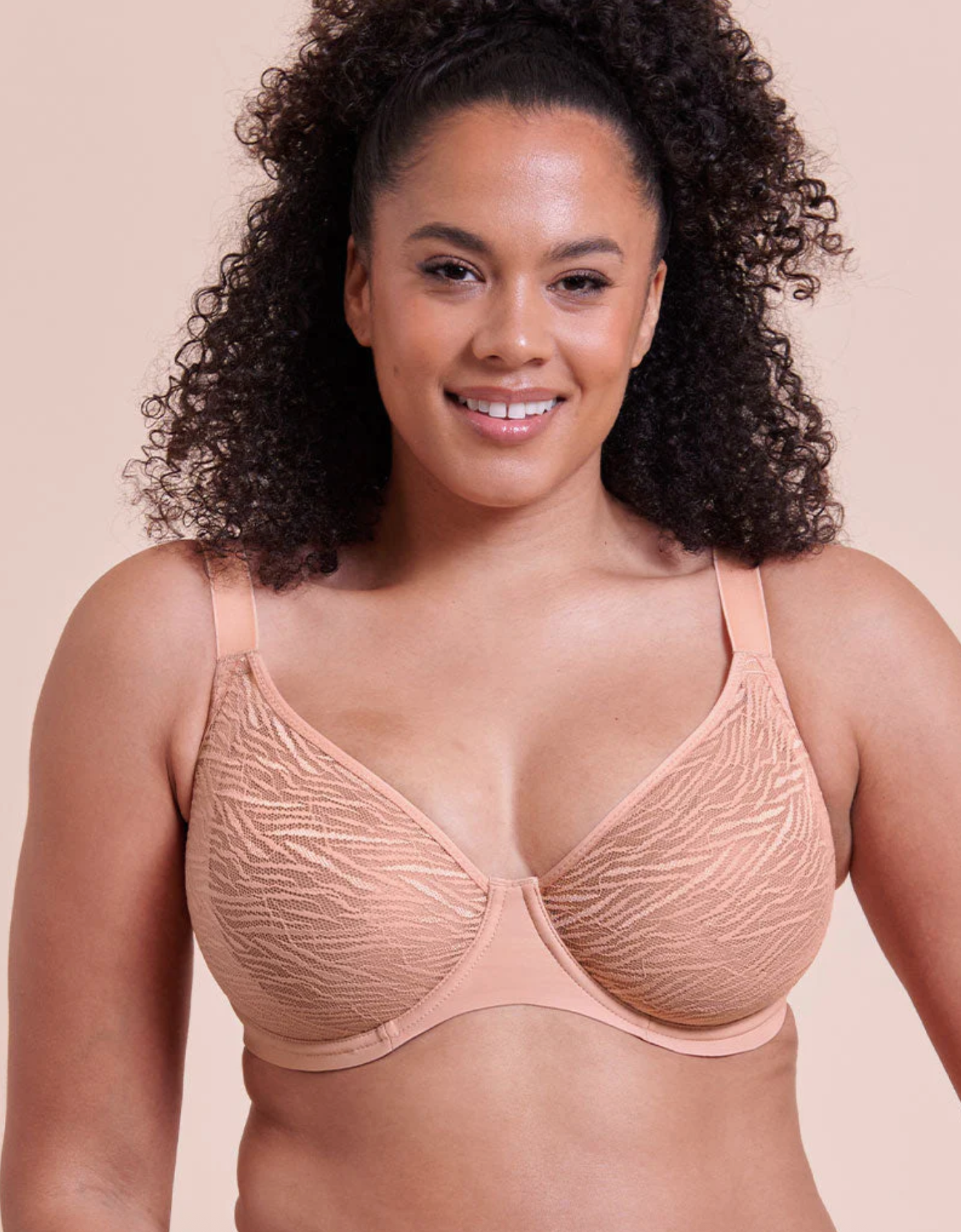 Smoothie Lace T-shirt Bra - Latte Beige