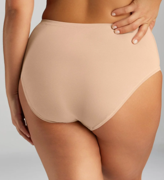 95% Organic Cotton High Waist Brief SICB252 - Beach Beige