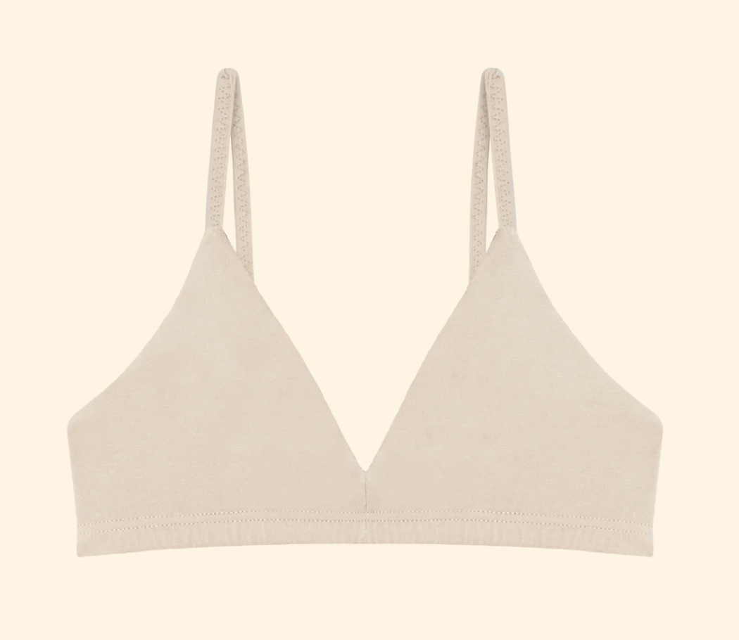 Mineral Wireless Triangle Bralette - Beige