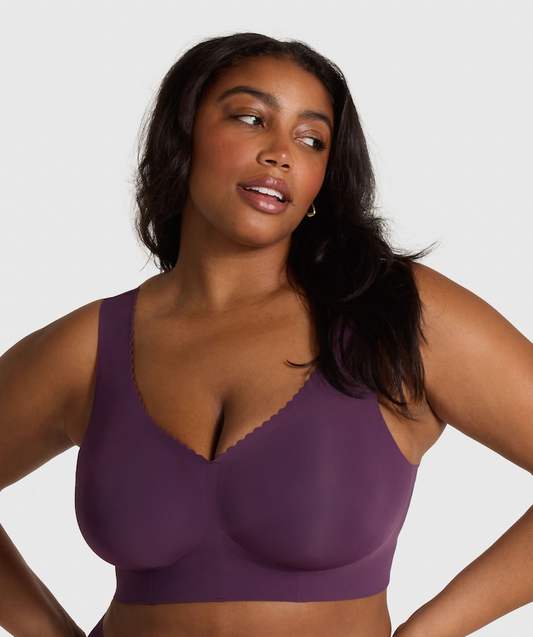 Evelyn Wireless T-shirt Bra - Plum