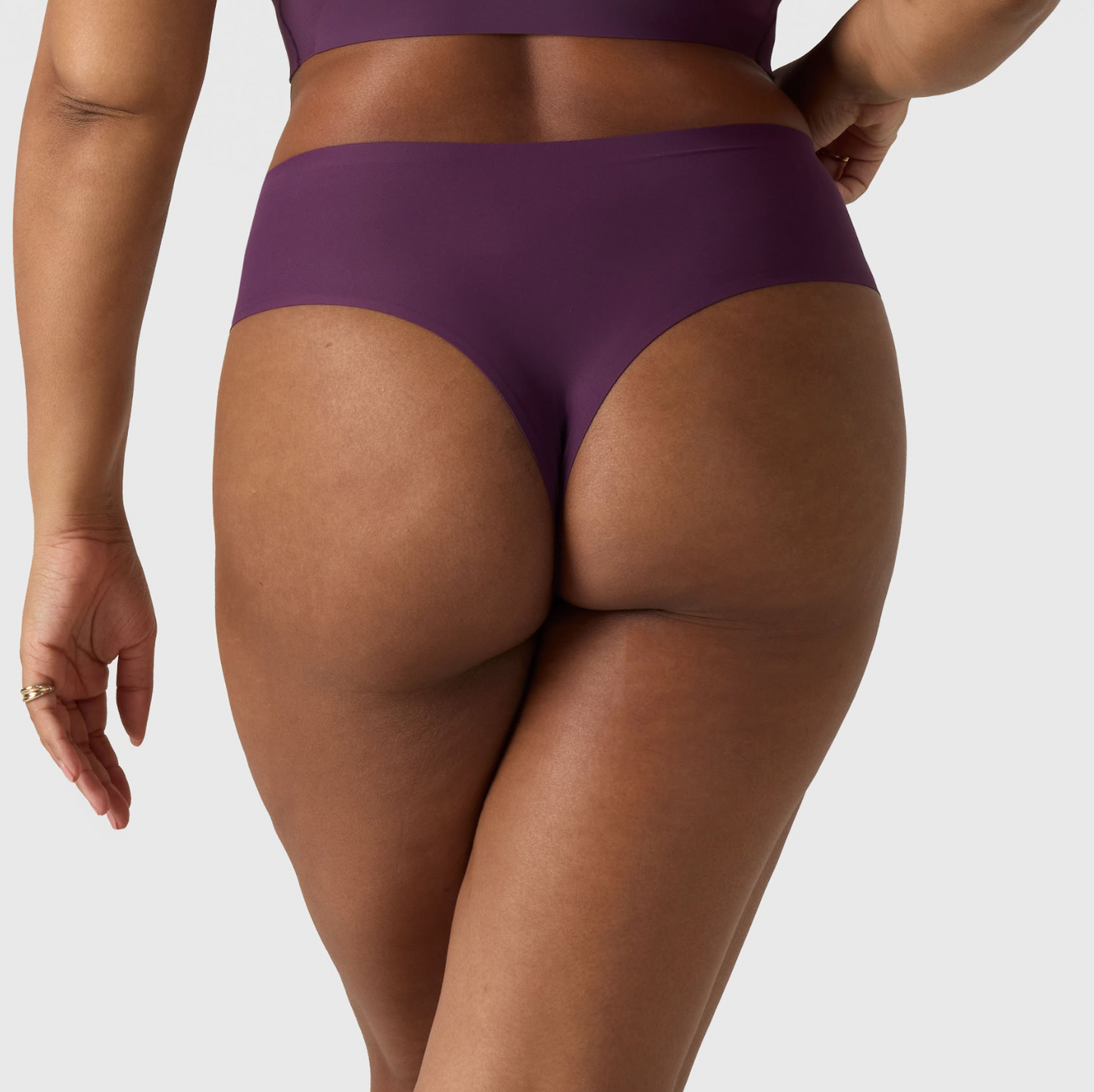 High Waisted Thong - Plum