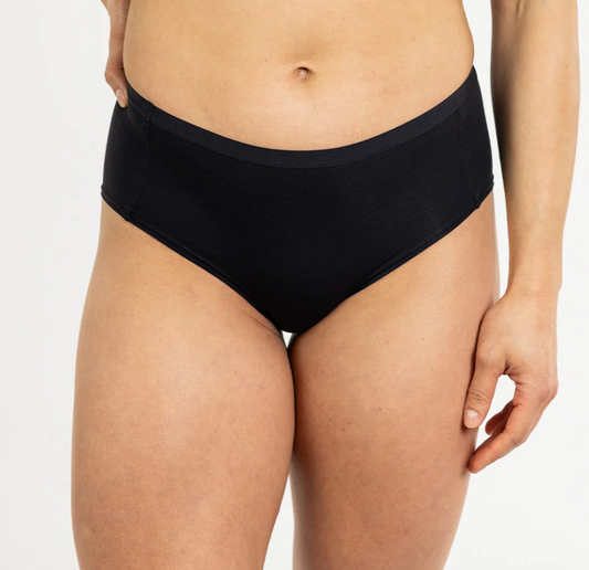 Pima Essentials Mid-Rise Bikini Panty - Black