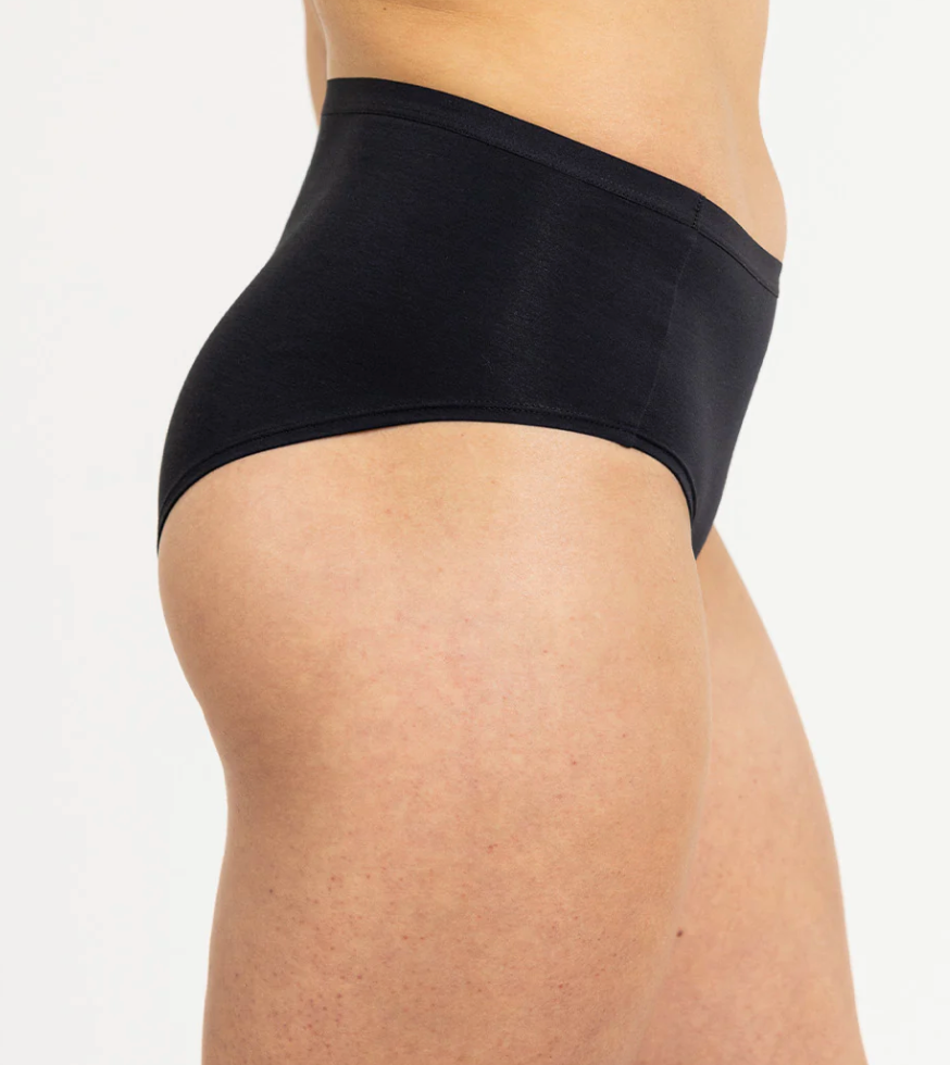 Pima Essentials Mid-Rise Bikini Panty - Black