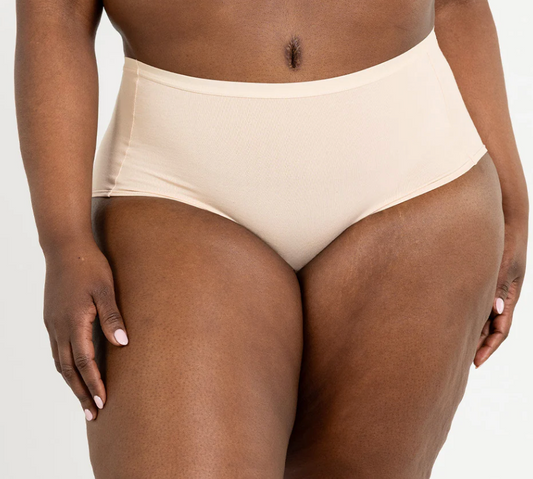 Pima Essentials Mid-Rise Bikini Panty - Light Beige