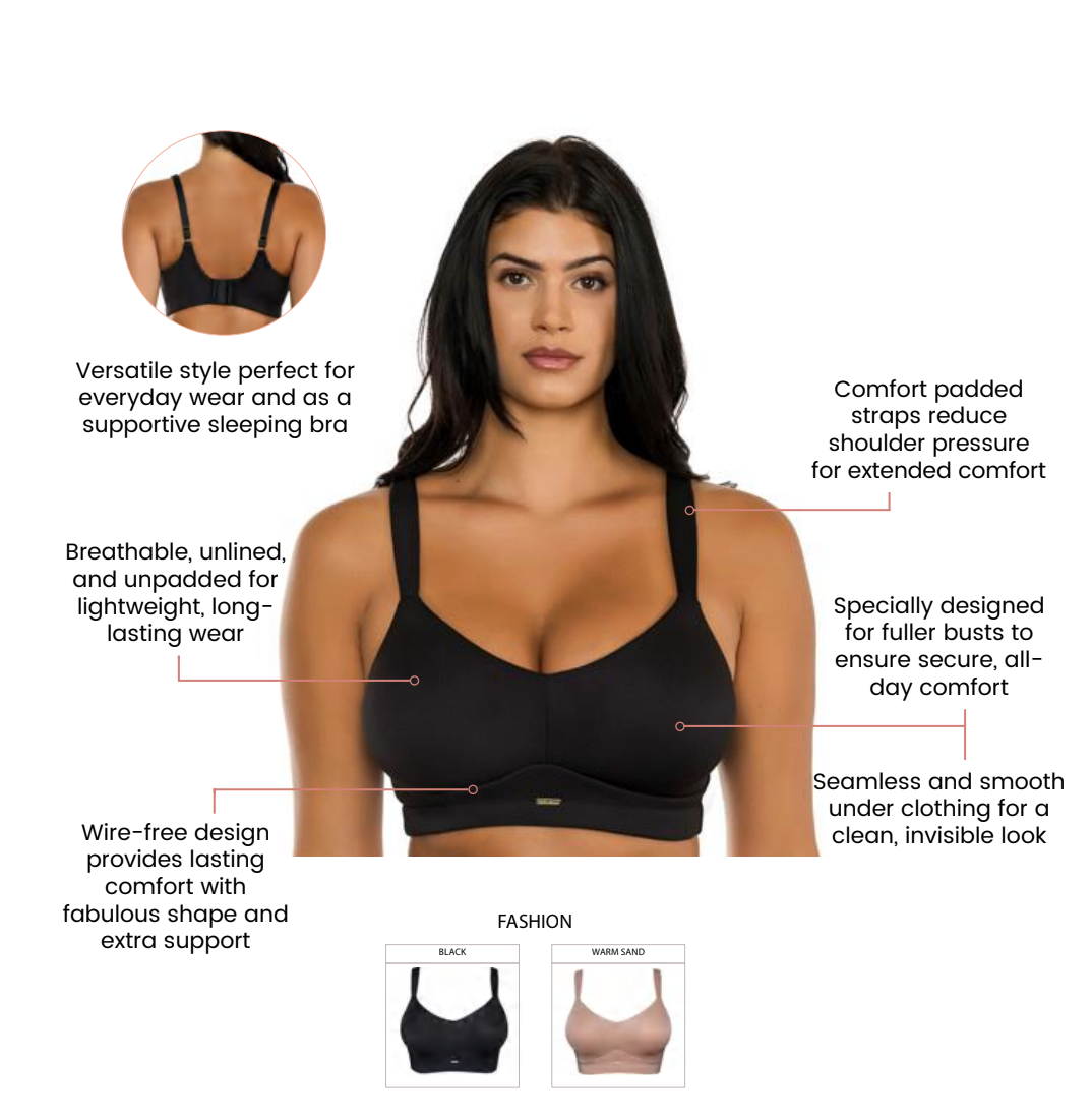 Holly Wireless T-shirt Bra P8000 - Black