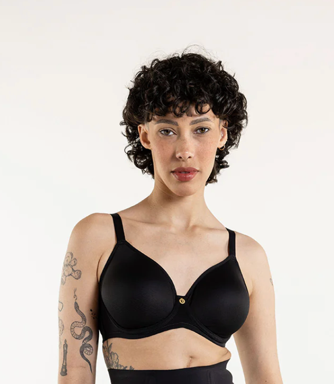 Cooling Flexwire (X) Unpadded T-shirt Bra - Black
