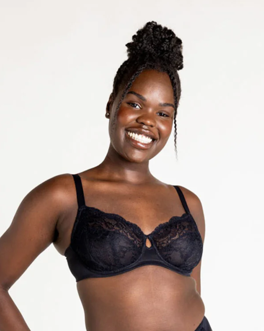 Simone 2.0 Flexwire Lace Bra - Black