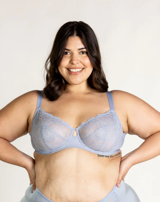 Simone 2.0 Flexwire Lace Bra - Cornflower Blue