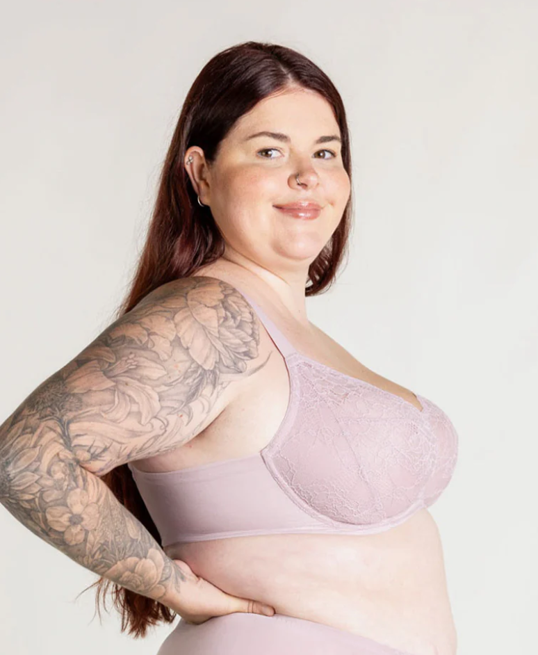 Simone 2.0 Flexwire Lace Bra - Ice Pink