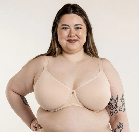 Cooling Flexwire (X) Unpadded T-shirt Bra - Champagne