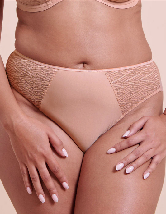 Smoothie Lace Brazilian Brief - Latte Beige