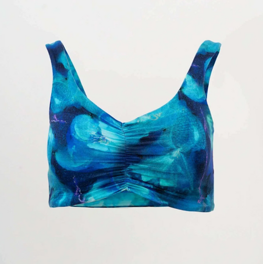 Bamboo Clipper (SC) Wireless Crop Top Bra - Ocean Reef