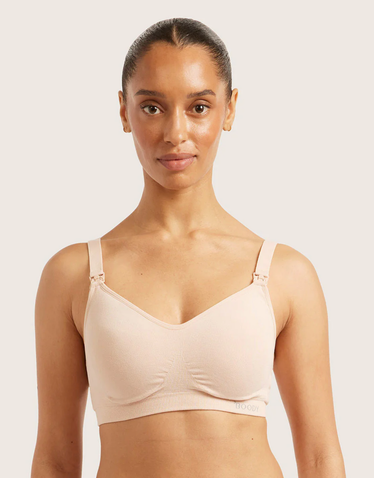 Wireless Bamboo T-shirt Maternity Nursing Bra (D-DD) WMF - Shell