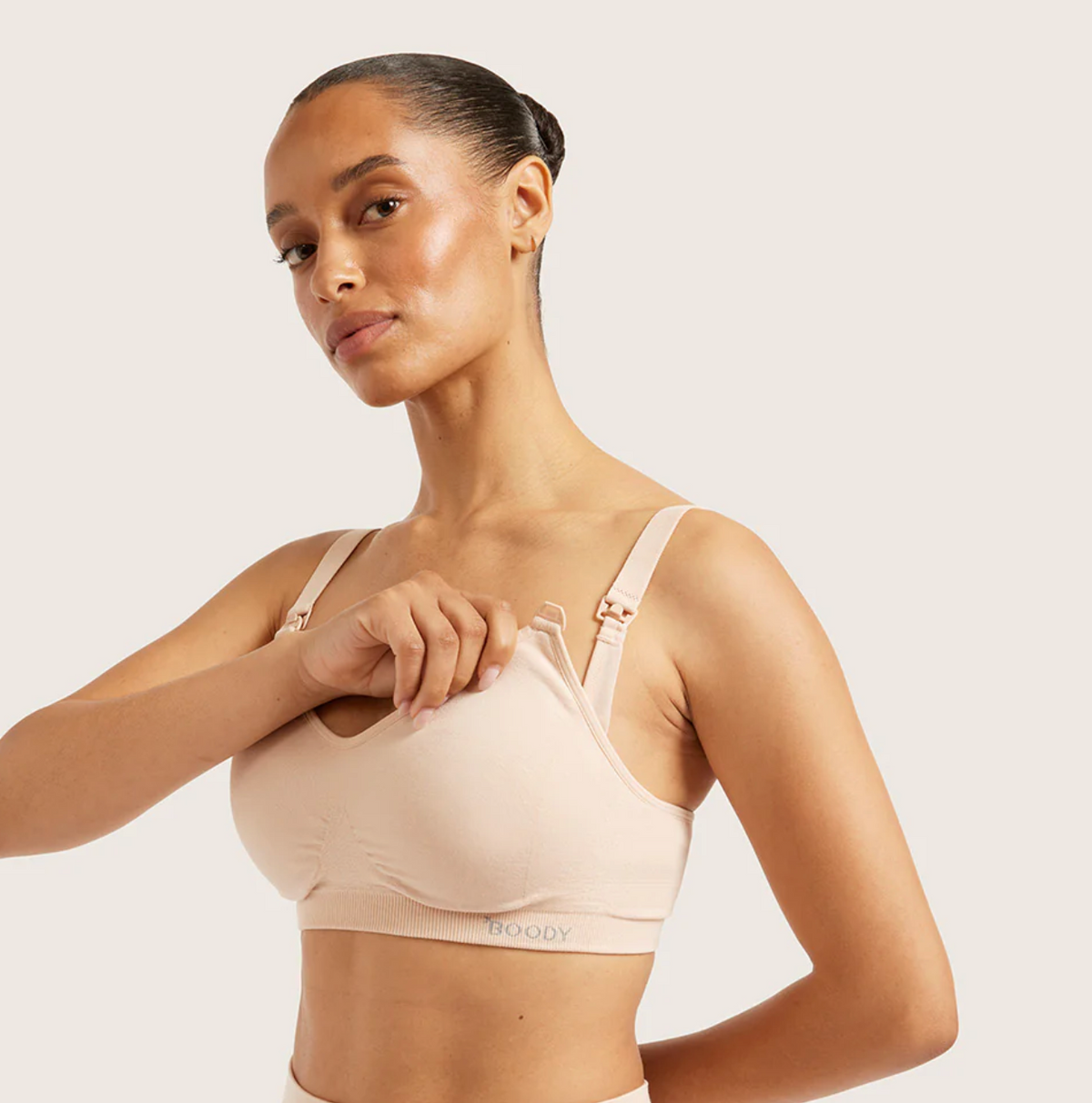 Wireless Bamboo T-shirt Maternity Nursing Bra (D-DD) WMF - Shell