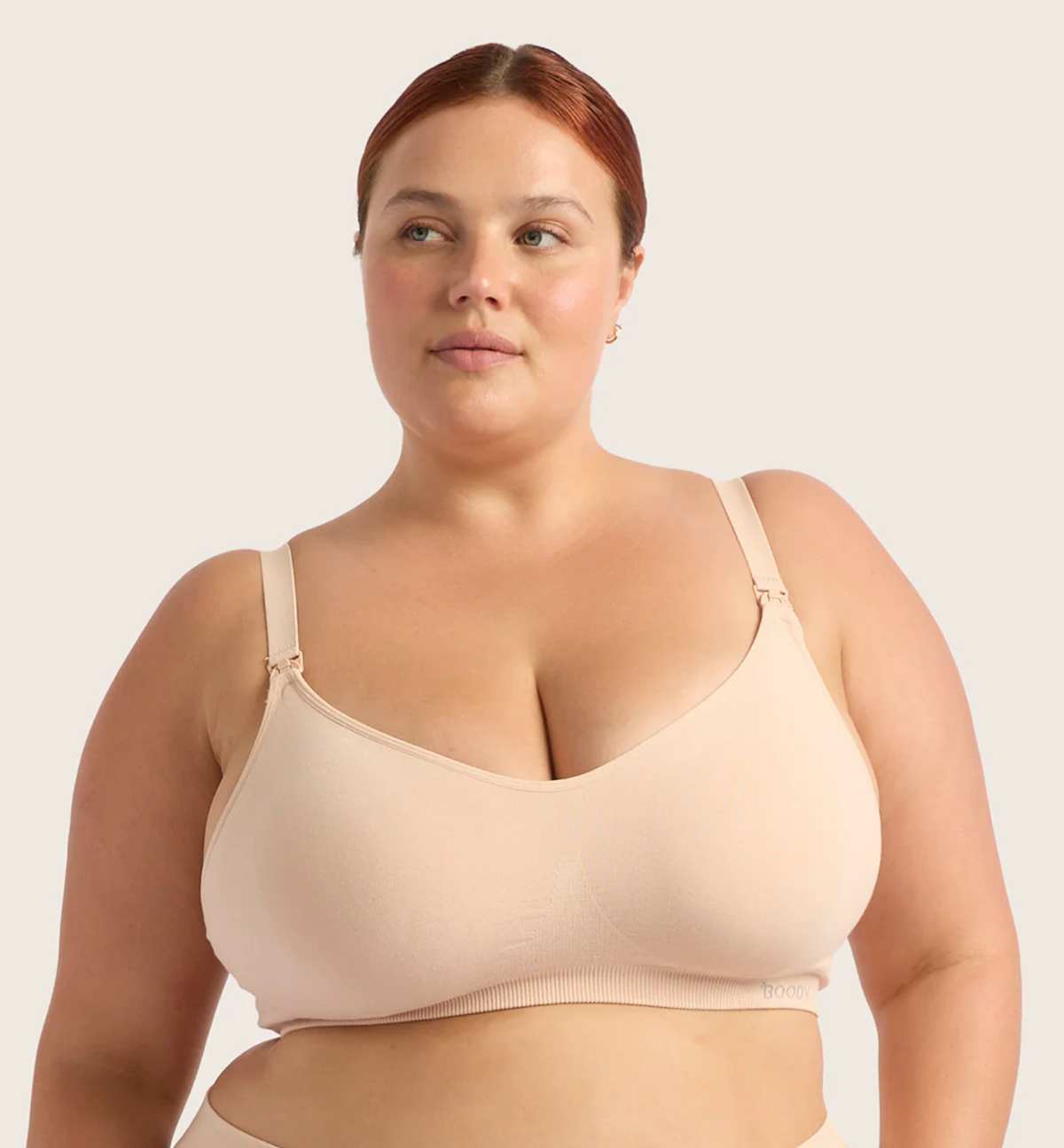 Wireless Bamboo T-shirt Maternity Nursing Bra (D-DD) WMF - Shell