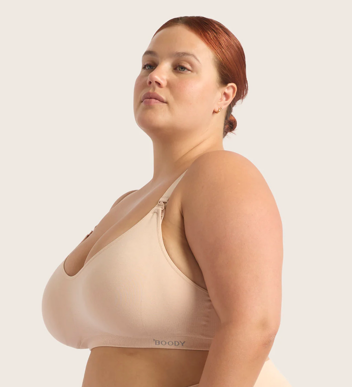 Wireless Bamboo T-shirt Maternity Nursing Bra (D-DD) WMF - Shell