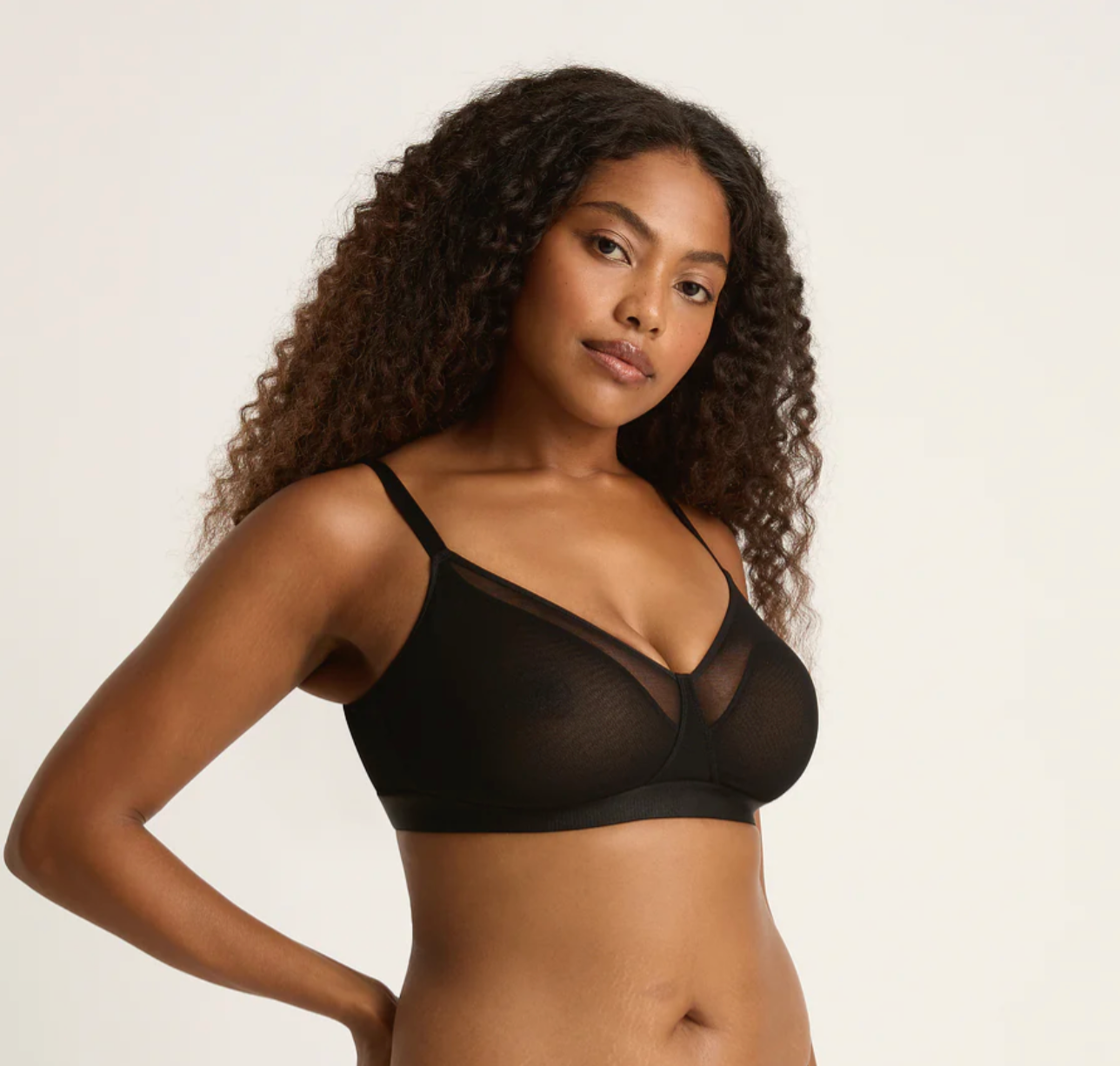 Wireless Full Bust FreeMesh T-shirt Bra (to DD) BMFF B11092 - Black