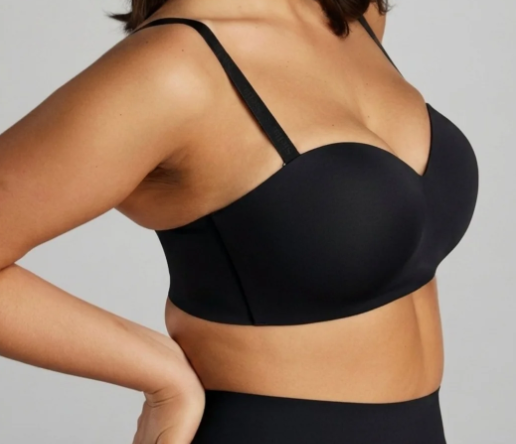 Wireless No-Show Multiway Strapless Padded T-shirt Bra SINS298 - Black