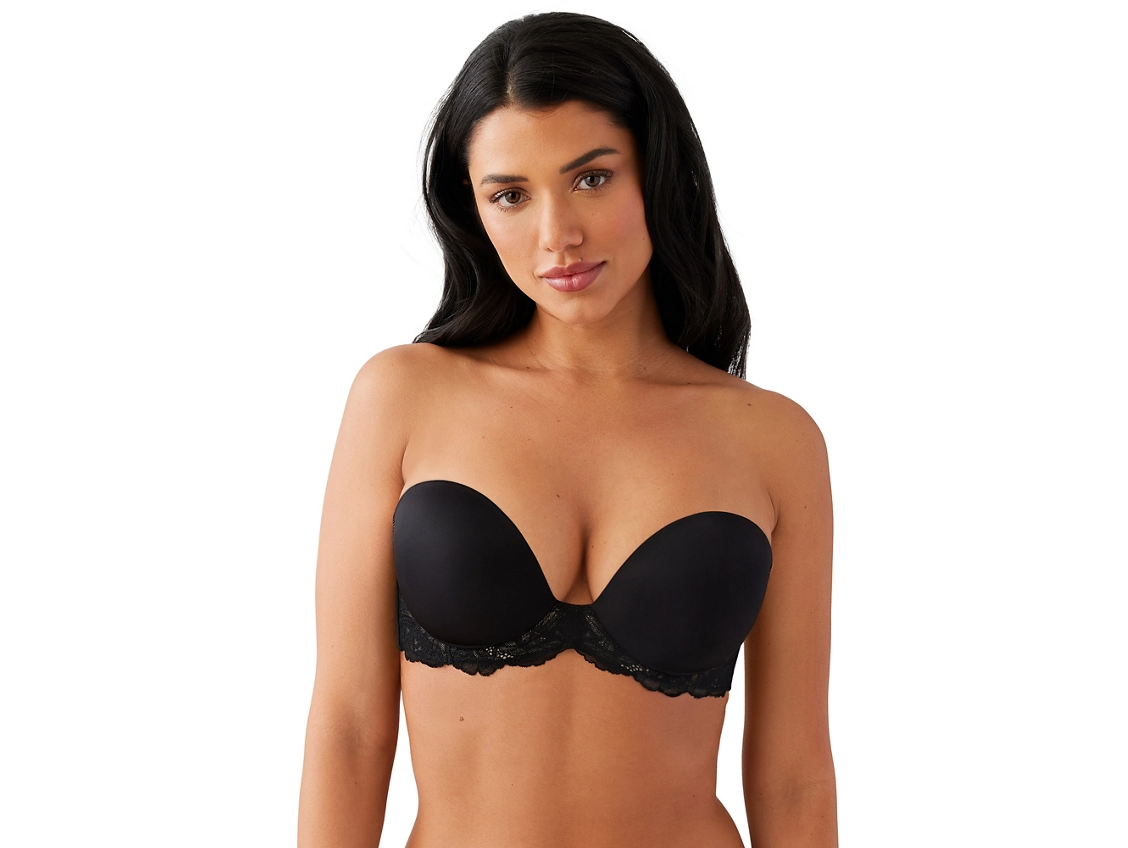 Self Assured Plunge Push Up Strapless Bra 854390 - Black