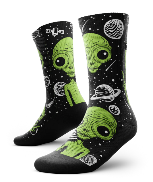Spaced Out Unisex Performance Crew Socks