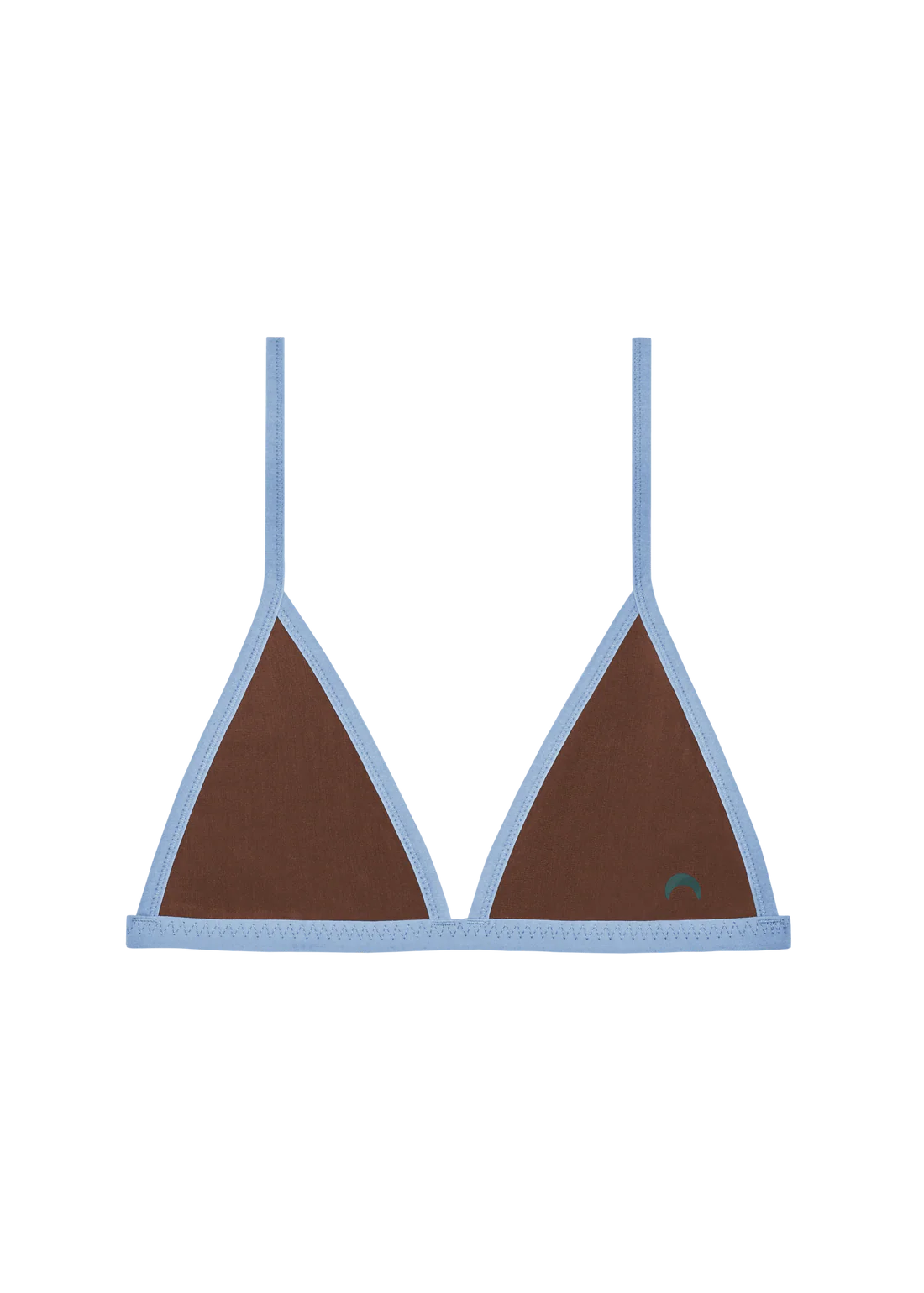 Wireless String (SC) Bra - Brown / Sky Blue