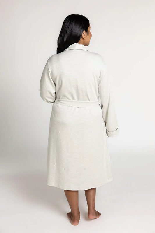 Cotton Plush Robe - Light Grey