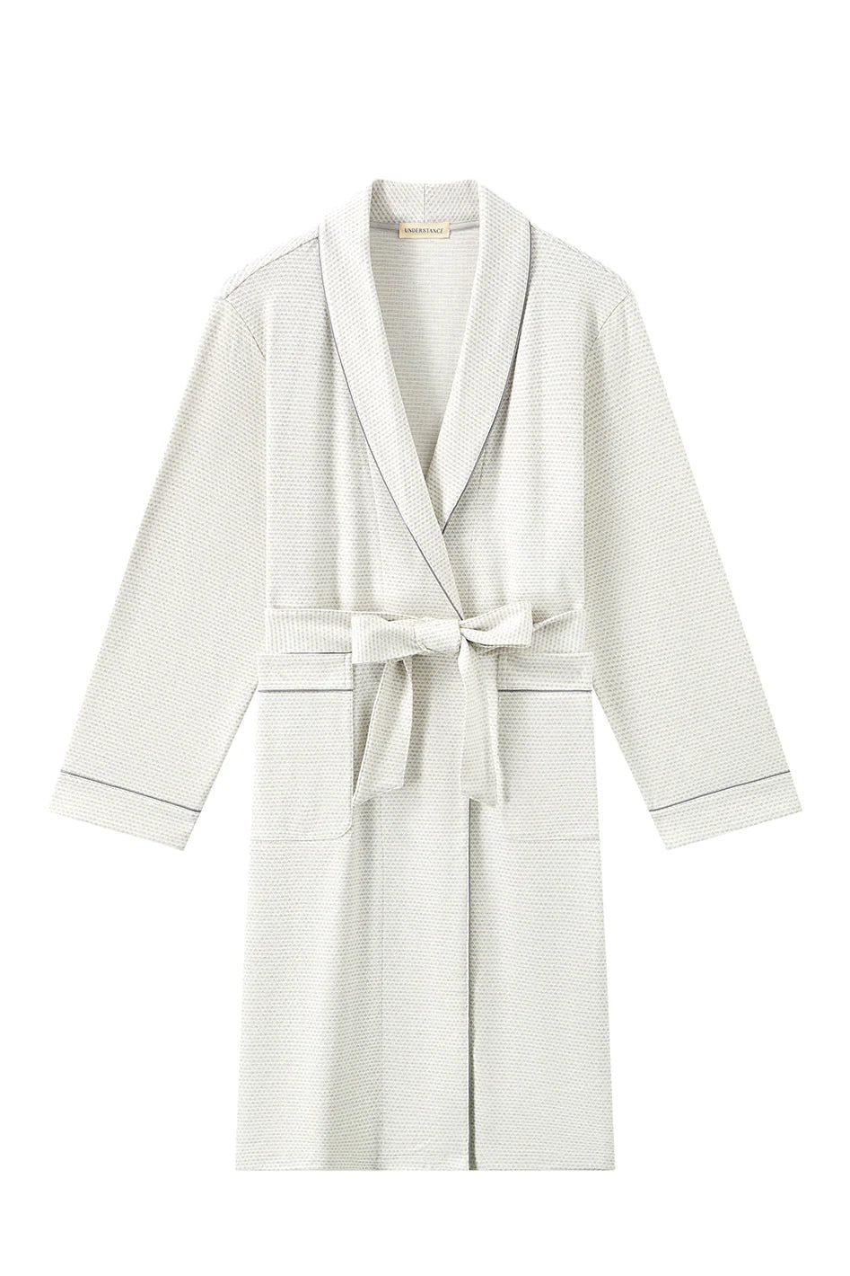 Cotton Plush Robe - Light Grey