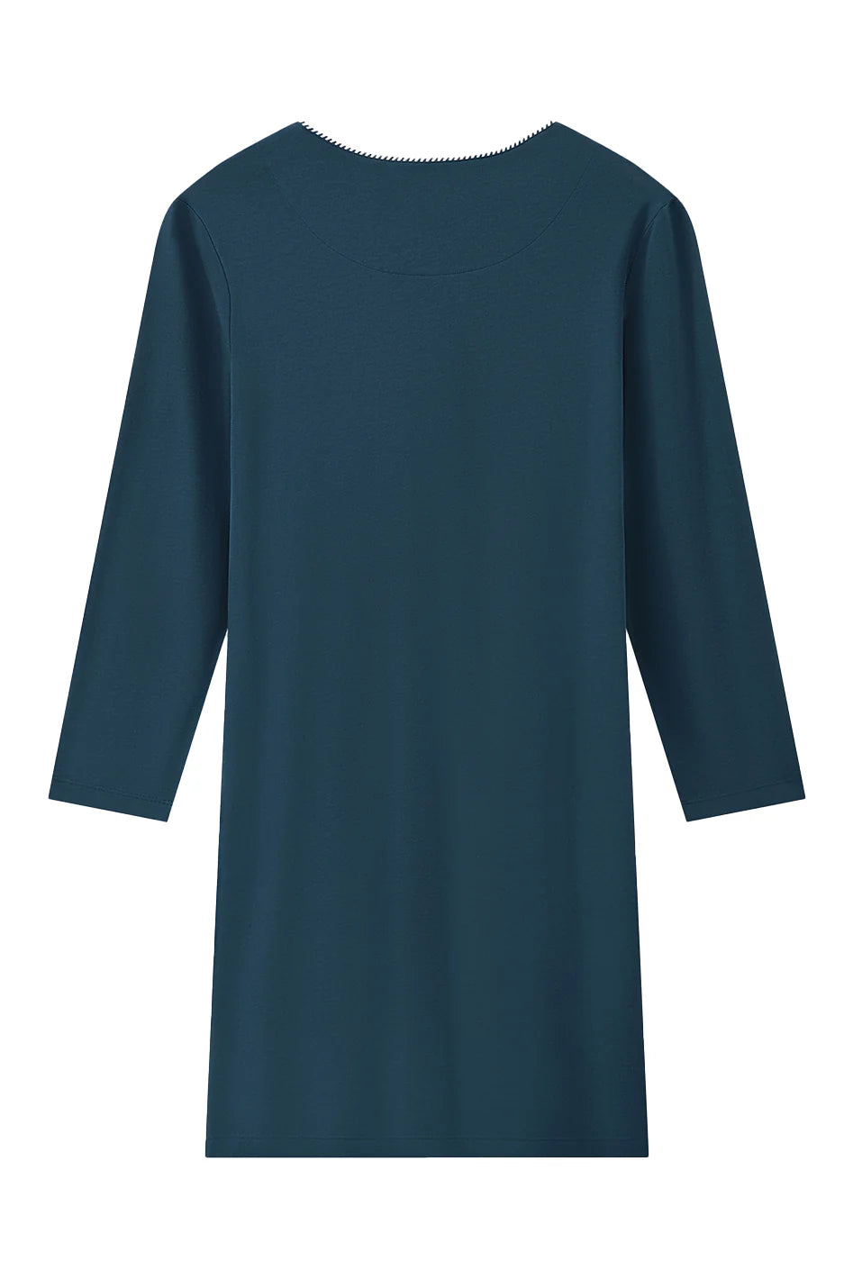 Cotton Modal Long Sleeve Sleepshirt - Ink Blue