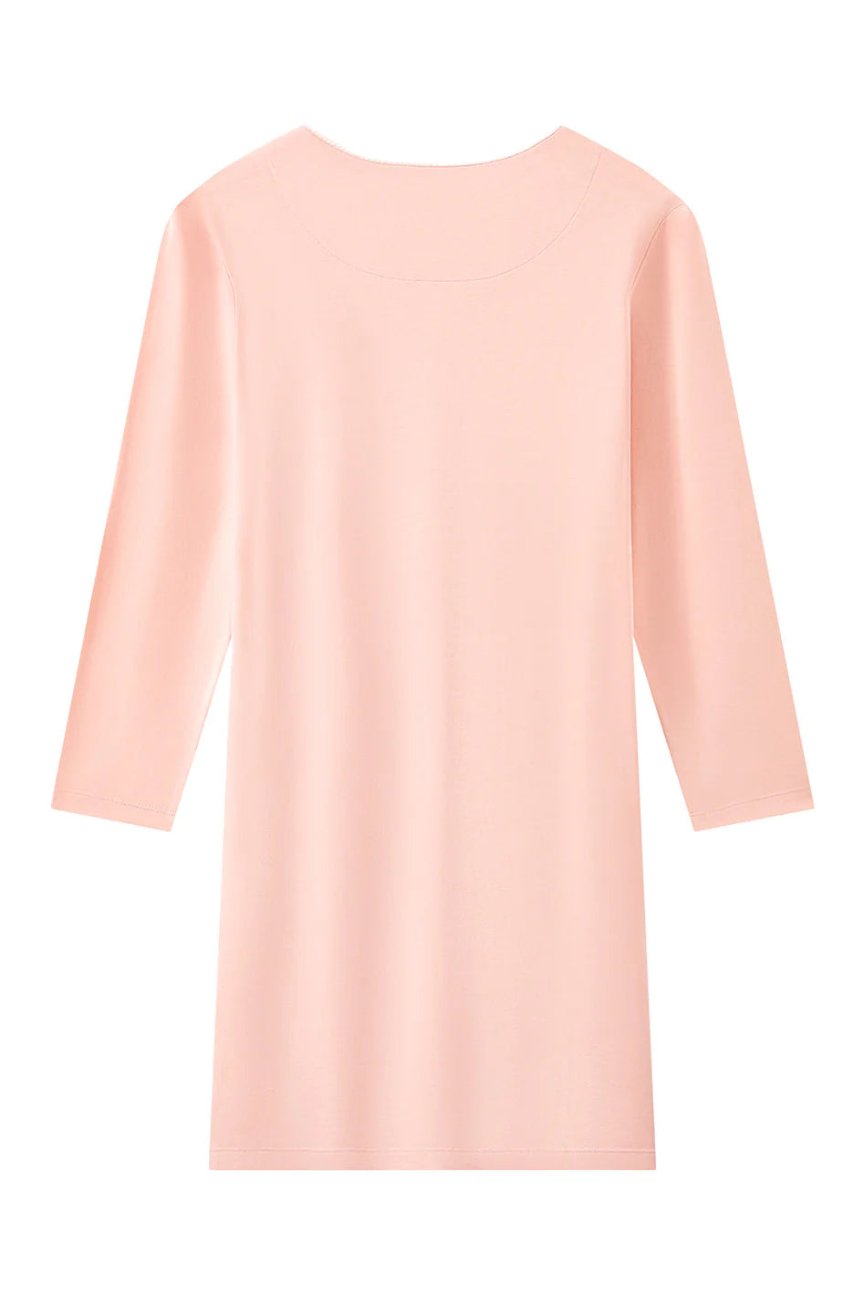 Cotton Modal Long Sleeve Sleepshirt - Peach Pink