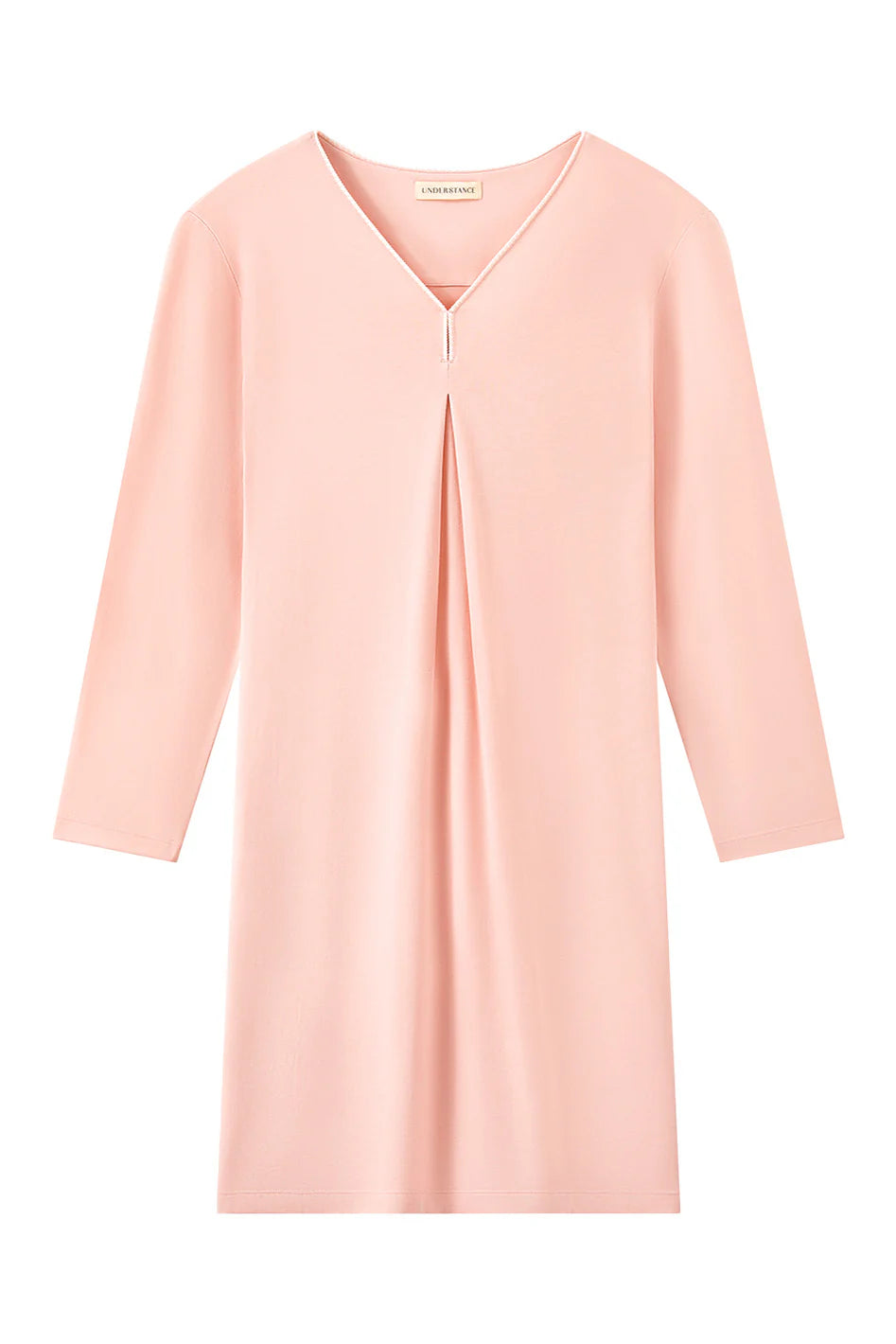 Cotton Modal Long Sleeve Sleepshirt - Peach Pink
