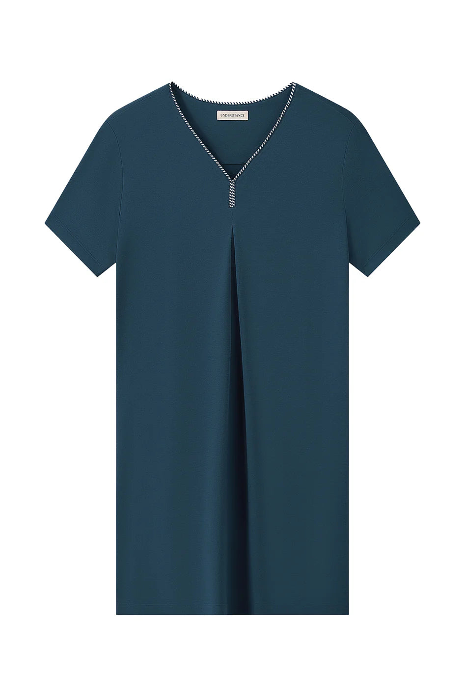 Cotton Modal Short Sleeve Sleepshirt - Ink Blue