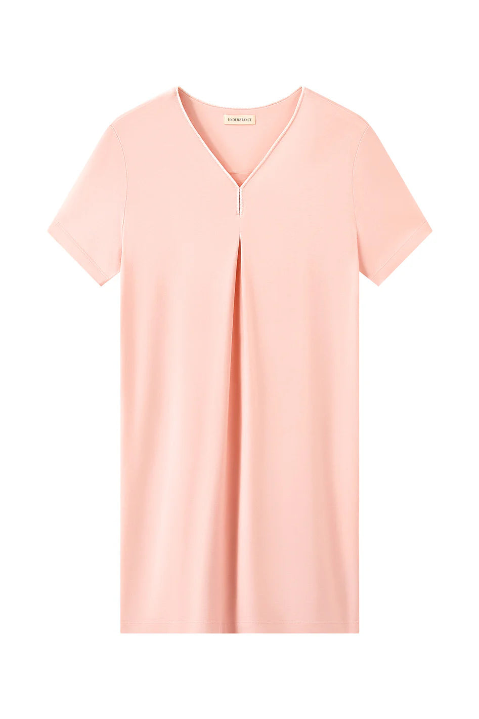Cotton Modal Short Sleeve Sleepshirt - Peach Pink