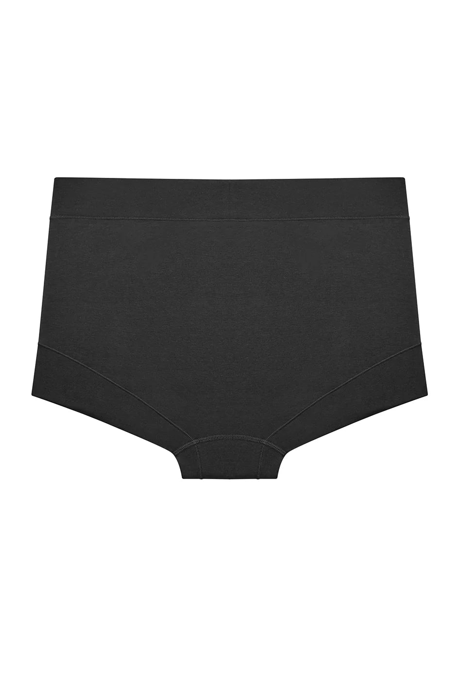 Pima Cotton Mid-Rise Boyshorts - Black