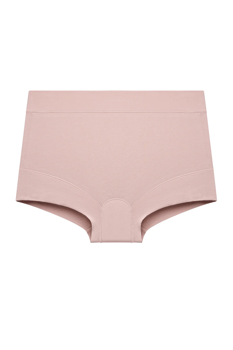 Pima Cotton Mid-Rise Boyshorts - Misty Rose