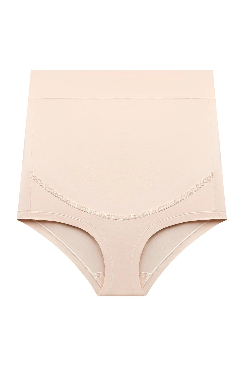 Pima Cotton Maternity Ultra High-Rise Brief - Light Beige