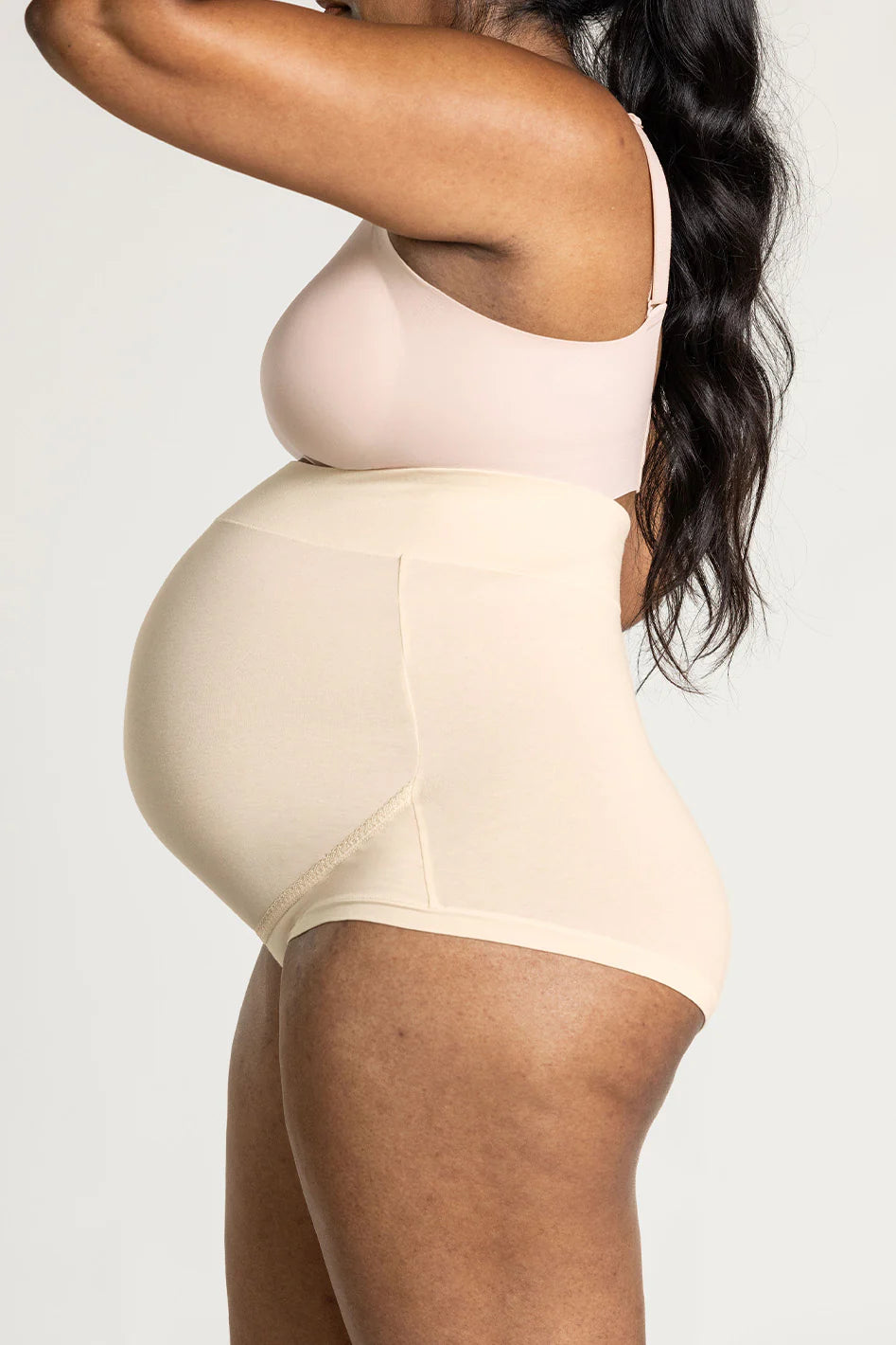 Pima Cotton Maternity Ultra High-Rise Brief - Undyed