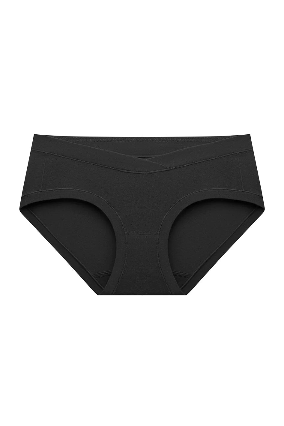 Pima Cotton Maternity Low-Rise Brief - Black