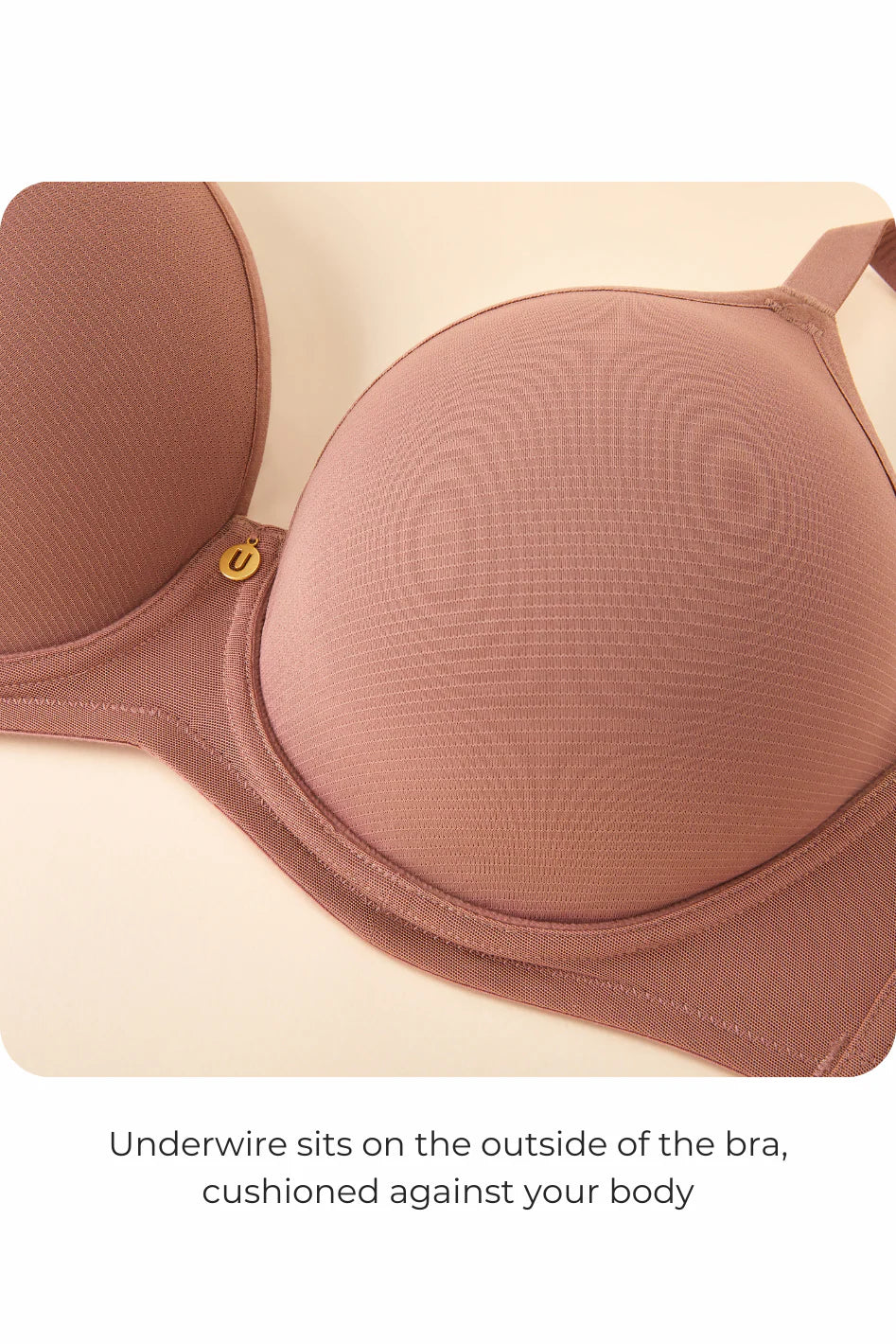 Cooling Flexwire (X) Unpadded T-shirt Bra - Champagne