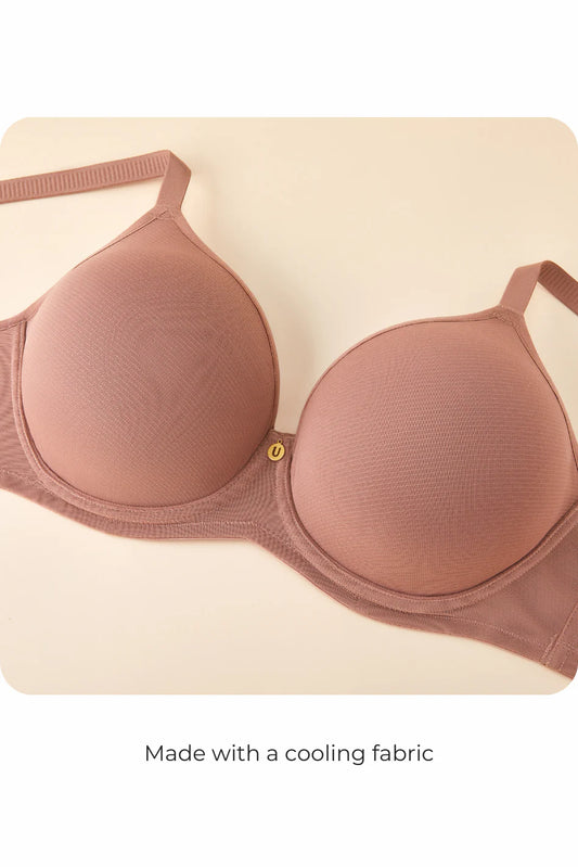 Cooling Flexwire (X) Unpadded T-shirt Bra - Champagne