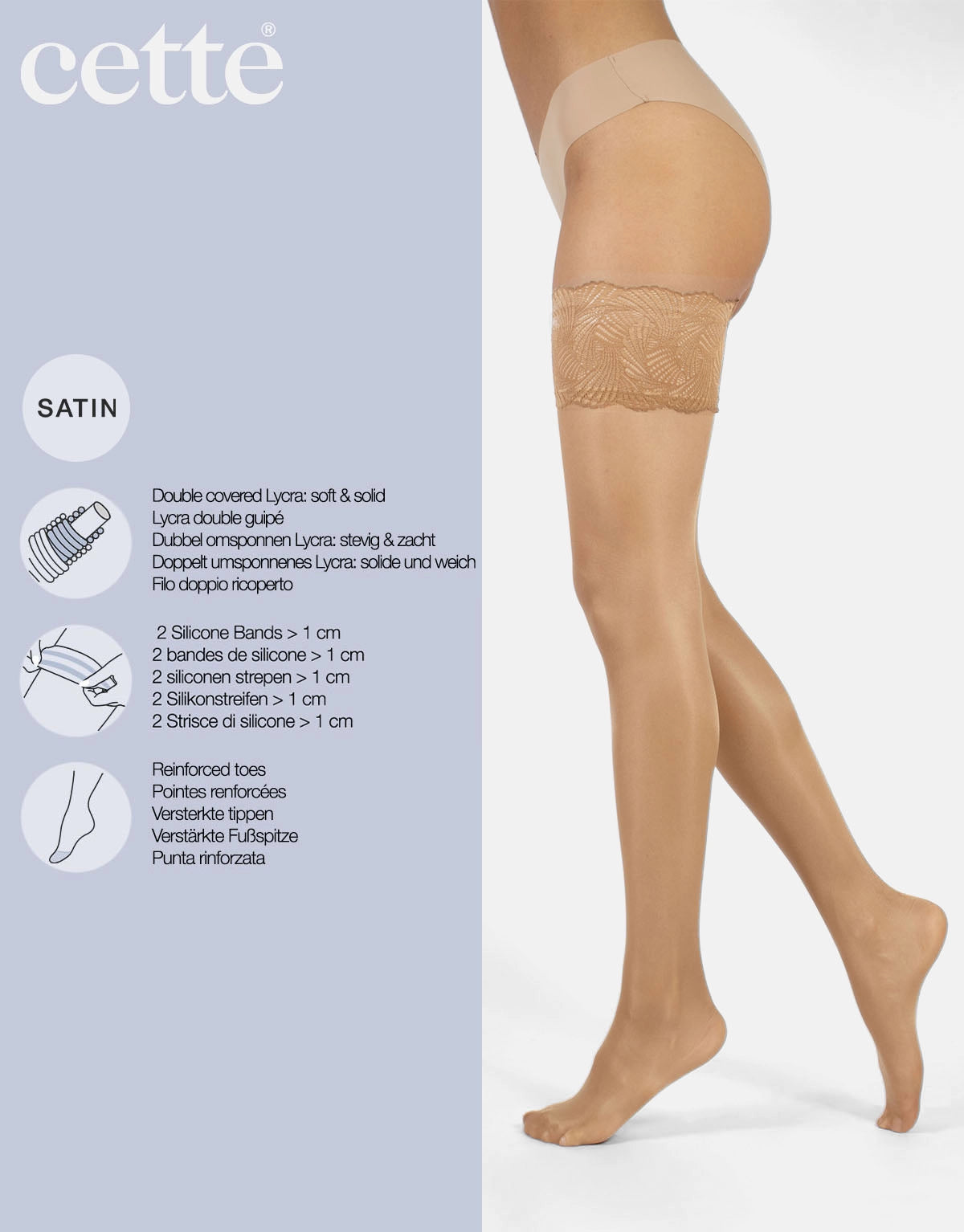 Silicone Stay Up Versailles Sheer 20 Den Stockings - Various colours
