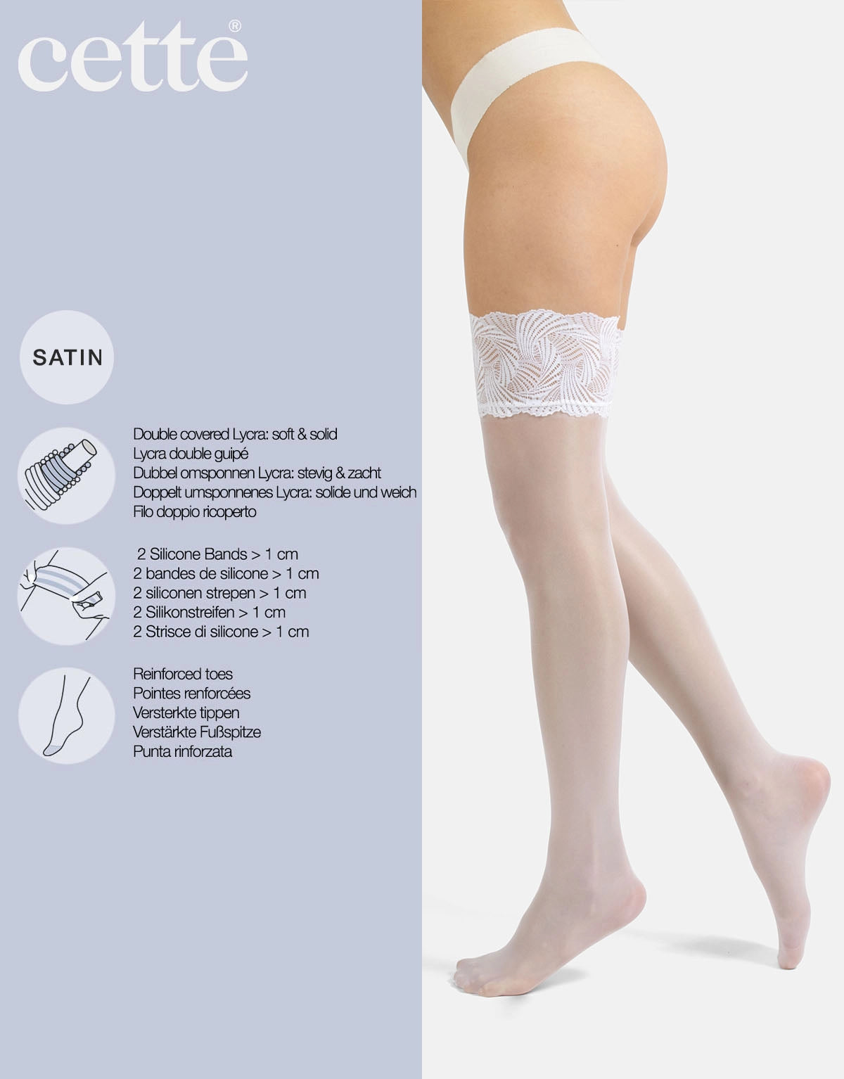 Silicone Stay Up Versailles Sheer 20 Den Stockings - Various colours