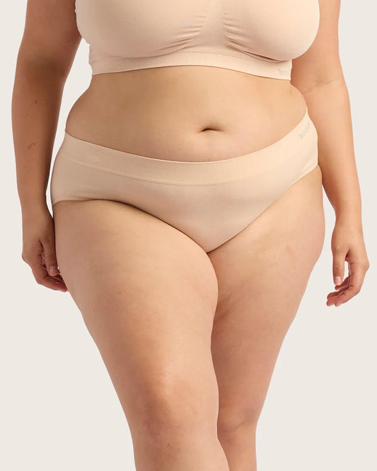 Bamboo Seamfree Midi Brief BM - Nude Shell